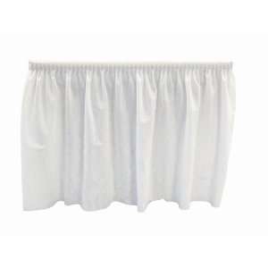  White Poly Nylon Tableskirt 