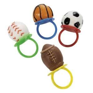 Sport Ball Frosted Ring Suckers   Suckers & Pops  Grocery 