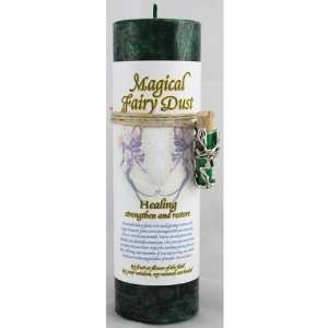 Healing Pillar Candle with Fairy Dust Charm Necklace Pendant Womens 