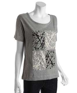 Marc by Marc Jacobs neutral grey cotton Pixel Glass graphic t shirt