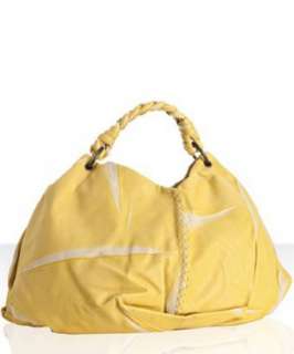 Bottega Veneta yellow tie dye leather Aquilone triangle hobo 