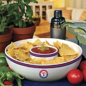  TEXAS RANGERS Ceramic CHIP And DIP SET (Serving Plate 13 