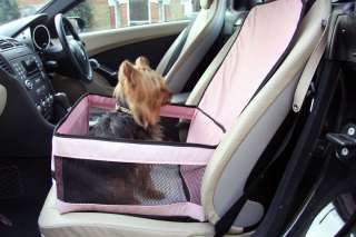 DOG CAR BOOSTER SEAT FOR S/XS SIZE DOGS, PINK  