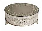 22 Silver Round Wedding Cake Plateau Stand with Design