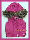 ROXY TEENIE WAHINE Clothing Clothes 12 Months Pink Faux Fur Hoodie 
