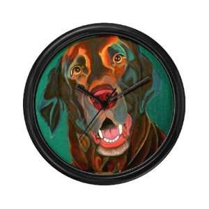  Chocolate Lab Cool Wall Clock by 