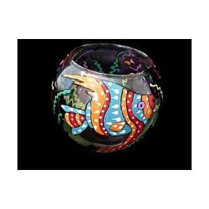   Design   Hand Painted   19 oz. Bubble Ball with candle