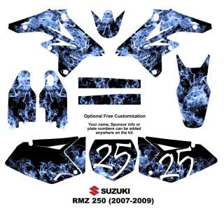 SUZUKI RM Z250 MX Bike Graphics Decal Kit Zombie 9500N  