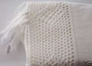 Ralph Lauren Crystal Cay WHITE Lace Crochet Pillow Sham  