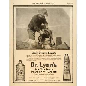 1917 Ad Dr. Lyon Teeth Powder Cream Dental Toothpaste   Original Print 