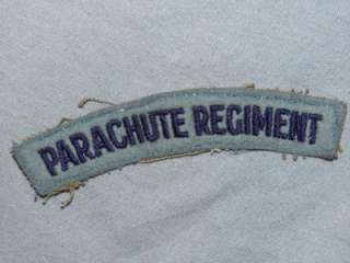 PATCH WW2 BRITISH PARACHUTE REGIMENT SHOULDER TITLE NICE AS REMOVED 