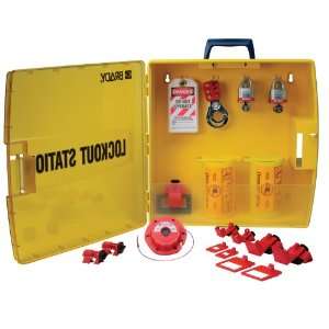 Brady Ready Access Electrical Lockout Station, Includes 6 Steel 
