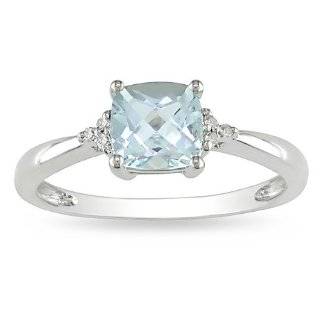  Octagon Aquamarine 10k Gold Ring Jewelry