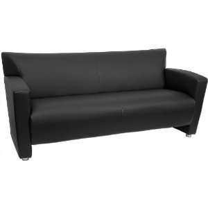  Dolly Series Black Leather Reception Sofa