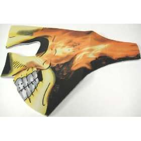  Inferno Skull Neoprene Motorcycle Face Mask Facemask Automotive
