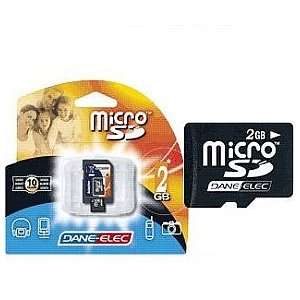  Dane Elec 2GB Micro SD Card With Adapter Electronics