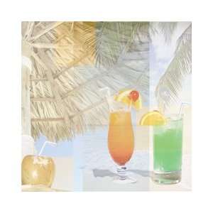   Tropical Drinks Collection   12 x 12 Paper   Tropical Drink Collage
