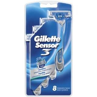 Gillette Sensor 3 Disposable Razors, Triple Blade, 4 razors