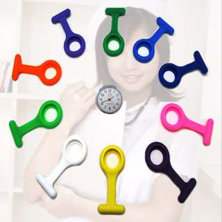 New Doctor Nurse Brooch Pin Fob Tunic Quartz Watch 10 Colors Silicone 