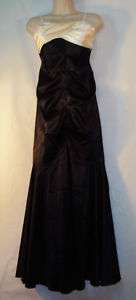 New Jump Apparel Womens Long Dress Empire Drape Gown /Black Ivory 