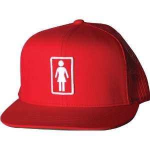  Girl Og Patch Mesh Hat Red Red White Skate Hats Sports 