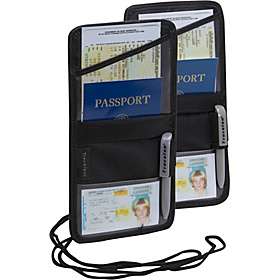 ID and Boarding Pass Holder  2 Pack Black