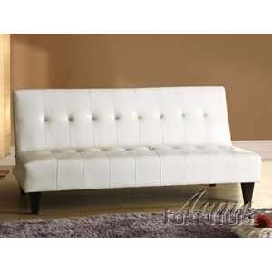  Acme Furniture White Bycast PU 05858 Sofa