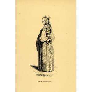  1844 Engraving Costume Jewish Lady Algiers Jew Woman 