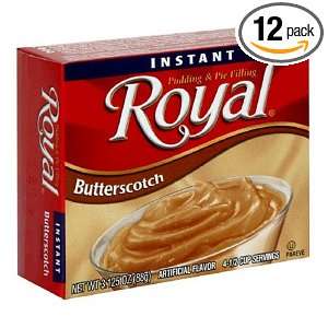Royal Instant Pudding, Butterscotch, 1.5 Ounce (Pack of 12)  