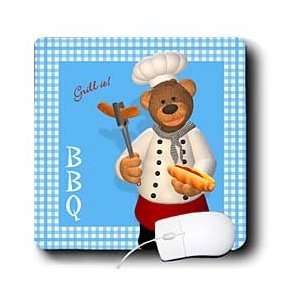  BK Dinky Bears Cartoon Cuisine   BBQ Chef   Mouse Pads 
