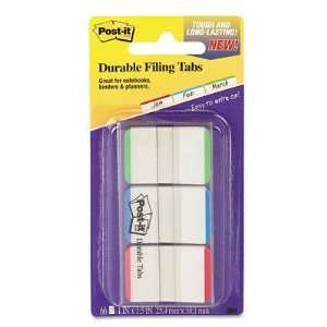  New Durable File Tabs 1 x 1 1/2 Striped Blue/Green Case 