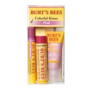   Burts Bees 3 Piece Colorful Kisses Pink Set