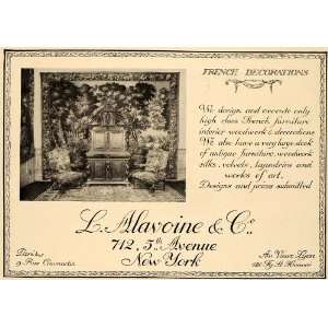  1919 Ad French Decorations L Alavoine Company Furniture 