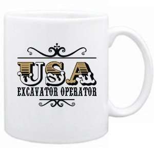  New  Usa Excavator Operator   Old Style  Mug Occupations 