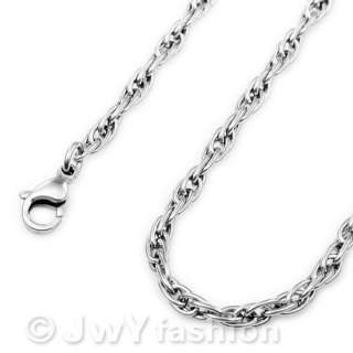 MENS Stainless Steel Necklace Twist Chain 11 29 vj751  