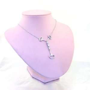  Necklace silver Beauté Equestre white. Jewelry