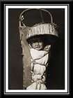 APACHE Native American Indian Baby, Cradleboard Antique Photo, Art 