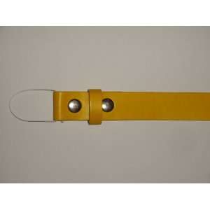 Kids Yellow Genuine Leather Snap Belt Size Large 28 32 