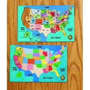  Us Magnetic Puzzle Map Case Pack 18 