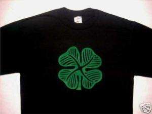Shamrock 2 Irish Celtic vintage retro black t shirt  