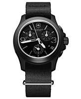 Victorinox Swiss Army Watch, Mens Chronograph Black Nylon Strap 40mm 