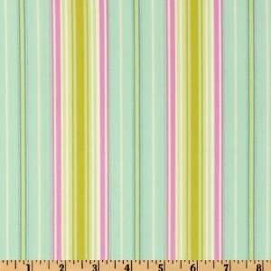  44 Wide Freshcut Simple Ticking Jade/Orchid Fabric By 