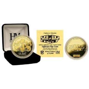  New Orleans Saints Super Bowl XLIV l 24KT Gold Flip Coin 
