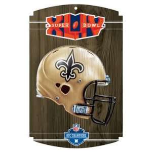  New Orleans SAINTS NFC Champs Super Bowl XLIV Wood SIGN 