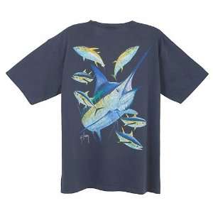  Marlin Yellowfin Vintage T Shirt Vintage Navy Blue 2XL 