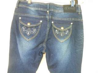 New Dereon Plus Distressed Blue Skinny Urban Wear Jeans  