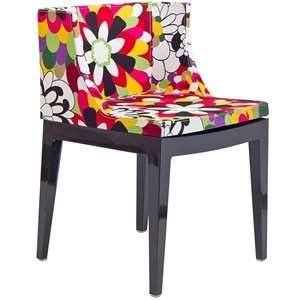  Mademoiselle Style Accent Chair with Black Acrylic Base 