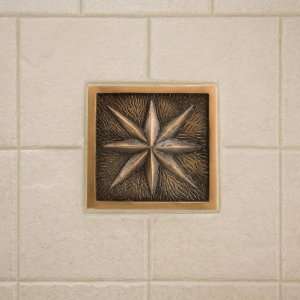   Bronze Wall Tile with Star Design   Burnished Bronze