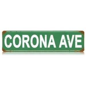  Corona Ave Vintaged Metal Sign