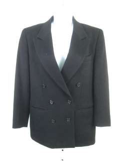 MARK SHALE Wool Black Peacoat Blazer Coat Jacket Sz 6  